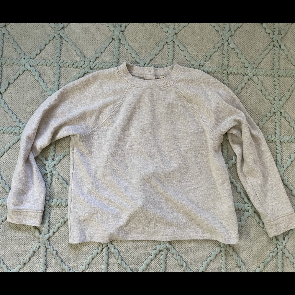 Madewell cream back button sweater